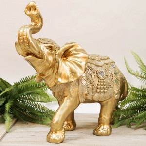FINISH RESIN ELEPHANT FIGURINE IN GOLD