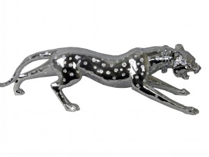 SILVER LEOPARD WITH SPOTS 50.5cm