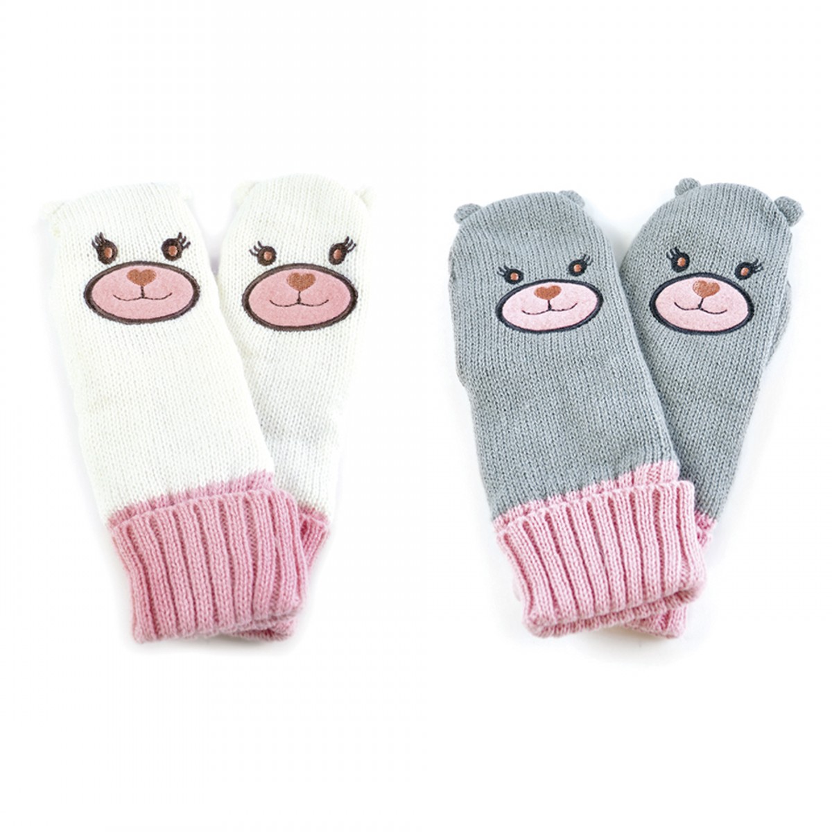 Girls Mittens With Bear Face Fleece Lined | Welcome to Hawley Garden ...